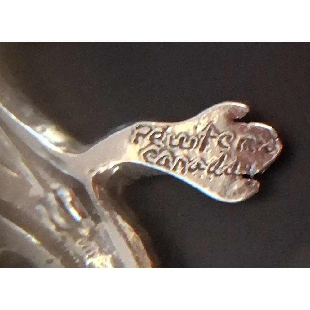Vintage 1985 Seagull Pewter Canada Lizard Brooch Reptile Salamander Pin Silver